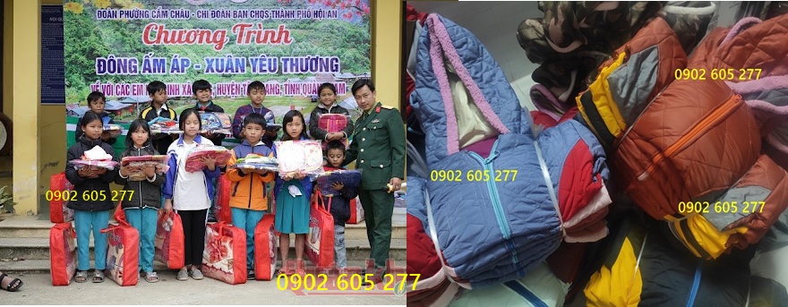 Công ty may áo khoác từ thiện trẻ em khu vực miền Trung